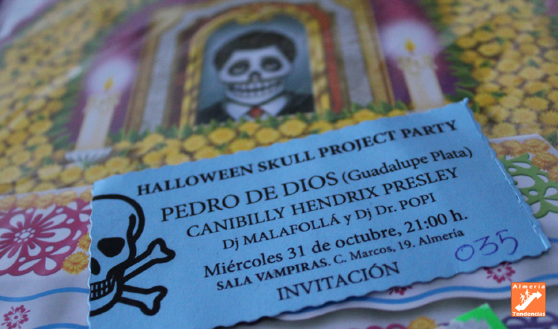 Halloween Skull Project - Sala Vampiras - Almería Invitación fiesta inauguración exposición Halloween Skull Project