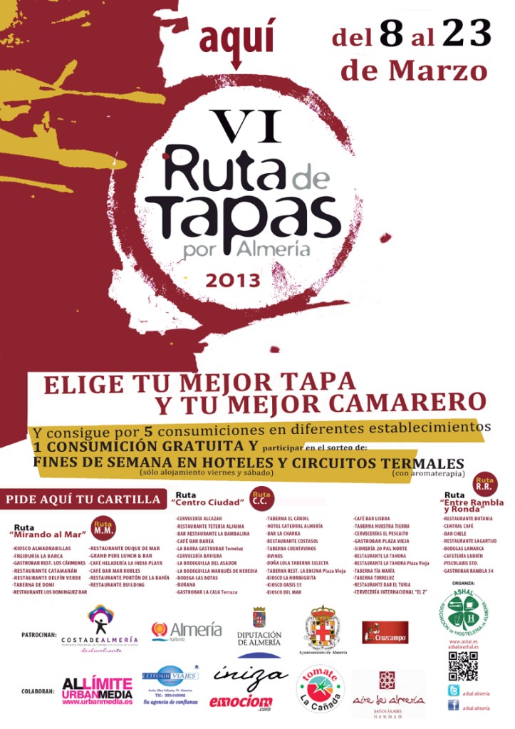 Cartel VI Ruta Tapas Almeria