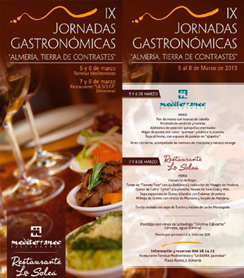 Torreluz Mediterráneo - Gastronomia - Jornadas almería tierra de contrastes